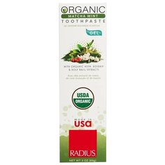 Зубная паста RADIUS Organic Matcha Mint, 85 г