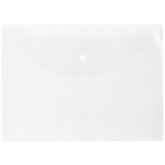 Папка-конверт на кнопке Attache А4, 100 мкм, прозрачный