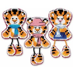 Набор для вышивания риолис арт.1957АС Магниты "Тигрята" 7х10 см