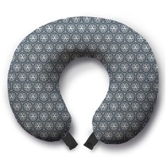 Подушка для шеи Ambesonne Узорчатые шестиугольники, серый