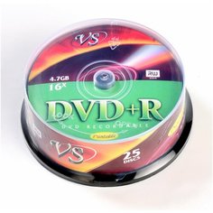 Диски VS DVD+R 4,7 GB 16x CB/25 Ink Print