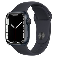 Умные часы Apple Watch Series 7 41mm Aluminium with Sport Band RU, темная ночь, R