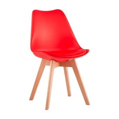 Стул STOOL GROUP Frankfurt, пластик/искусственная кожа, цвет: красный