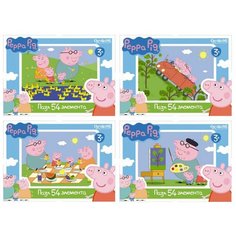 Набор мини-пазлов Свинка Пеппа, 54 элемента, 4 шт Origami