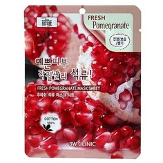 Маска для лица 3W CLINIC с экстрактом граната - Fresh Pomegranate Mask Sheet, 23 мл
