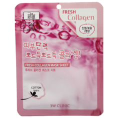 Маска для лица 3W CLINIC с экстрактом коллагена - Fresh Collagen Mask Sheet, 23 мл