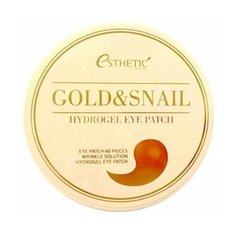 Гидрогелевые патчи для глаз Esthetic House с муцином улитки и коллоидным золотом - Gold & Snail Hydrogel Eye Patch