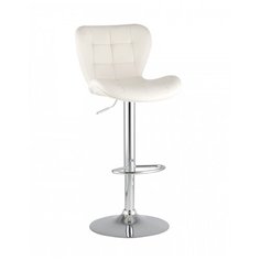 Барный стул STOOL GROUP PORSCHE белый экокожа, прострочка, газлифт, хром