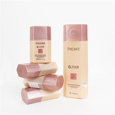 Inoar / Кератиновый комплекс G. Hair для выпрямления кудрявых, жестких волос (кератин 1000 мл + шампунь 4х250 мл)