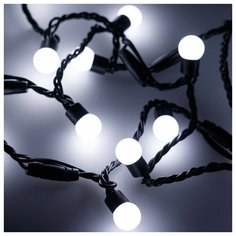Светодиодная гирлянда ARD- BALL- CLASSIC- D17.5-20000- BLACK-200LED WHITE (230V, 14W) (Ardecoled, IP65)