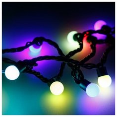 Светодиодная гирлянда ARD- BALL- CLASSIC- D17.5-10000- BLACK-100LED RGB (230V, 7W) (Ardecoled, IP65)