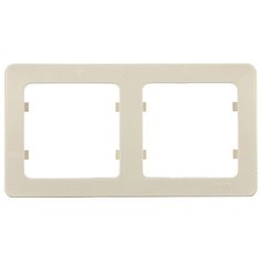 Рамка HEGEL Master Р402-01 двухместная горизонтальная слоновая кость