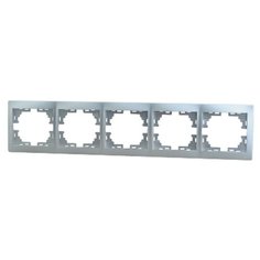 Рамка Lezard MIRA 701-1000-150 пятиместная горизонтальная металл серый
