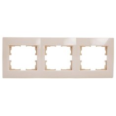 Рамка Lezard KARINA 707-0300-148 трехместная горизонтальная крем