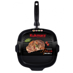 Сковорода-гриль квадратная 280х280мм с ручкой сгк280а Kukmara