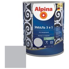 Эмаль по ржавчине Alpina серая RAL 7040 3в1 2,5 л