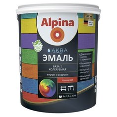 Эмаль акриловая Alpina Аква Эмаль глянцевая база 1/2,5 л