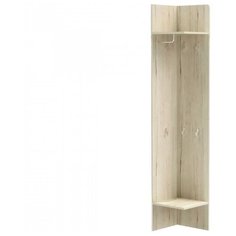 Полка СБК ПМ-3 угловая, Мале Дуб галифакс белый