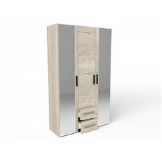 Шкаф СБК 3- х дверный, Мале Дуб галифакс белый