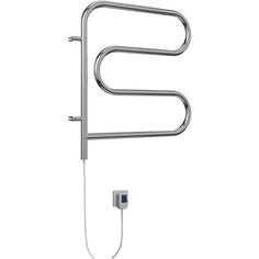 *Полотенцесушитель TERMINUS F-образный (ШВ:500х500) электрический, поворотный, нерж.сталь, 63 Вт