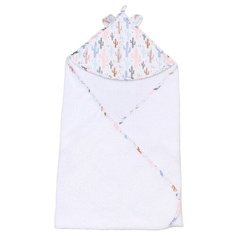 Amarobaby Полотенце с уголком Cute Love Техас банное 90х90 см белый