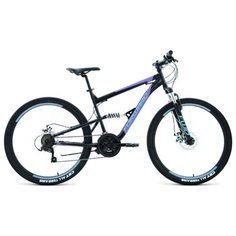 Велосипед FORWARD RAPTOR 27,5 2.0 disc (27,5" 18 ск. рост 18") 2020-2021, черный/фиолетовый, RBKW1F17E016