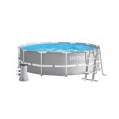 Бассейн каркасный, INTEX, Prism Frame, фильтр + насос 2006 л/ч, лестница, 366 х 99 см, 8592 л, 26716