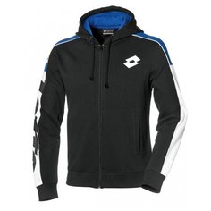 Толстовка Lotto Athletica LG Sweat FZ HD FL размер M, all black/pacific blue