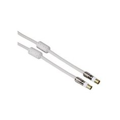 Кабель HAMA Coax (m) - Coax (f) (00083190), белый, 1.5 м
