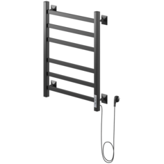 Полотенцесушитель Электрич. кабельный Ника STEP-2 60/40 RAL9005 черный матовый правый тэн Nika