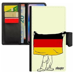 Чехол- книжка на смартфон iPhone 7, "Флаг Германии с руками" Путешествие Туризм Utaupia