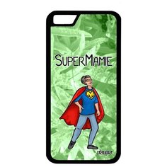 Красивый чехол на смартфон // iPhone 6S // "Супербабуля" Веселый Комикс, Utaupia, светло- зеленый