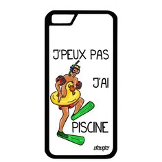 Простой чехол на смартфон // Apple iPhone 6S // "Не могу - у меня бассейн!" Крутой Прикольный, Utaupia, белый