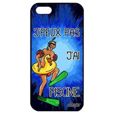 Противоударный чехол на смартфон // Apple iPhone 5 5S SE (2016) // "Не могу - у меня бассейн!" Юмор Шутка, Utaupia, синий