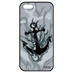Защитный чехол на смартфон // Apple iPhone 5 5S SE (2016) // "Якорь" Шхуна Океан, Utaupia, серый