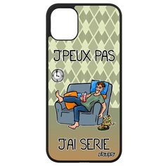 Защитный чехол на смартфон // iPhone 11 // "Не могу - у меня сериал!" Рисунок Шутка, Utaupia, зеленый