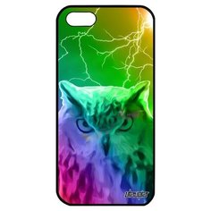 Противоударный чехол на смартфон // iPhone 5 5S SE (2016) // "Сова" Стиль Птица, Utaupia, цветной