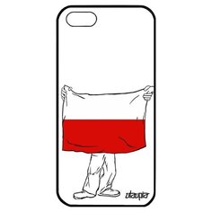Защитный чехол на смартфон // Apple iPhone 5 5S SE (2016) // "Флаг Польши с руками" Страна Дизайн, Utaupia, белый