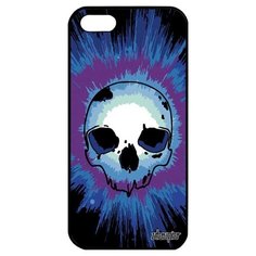 Противоударный чехол на смартфон // iPhone 5 5S SE (2016) // "Череп" Дизайн Пират, Utaupia, фиолетовый