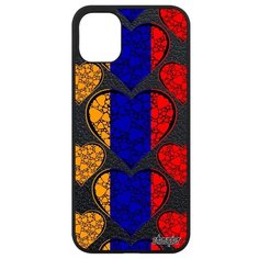 Защитный чехол на смартфон // iPhone 11 // "Флаг Армении с сердцем" Путешествие Страна, Utaupia, цветной