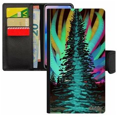 Чехол книжка на смартфон iPhone 7, "Зимняя ель" Снег Зима Utaupia