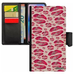 Чехол- книжка на смартфон Apple iPhone 7, "Губы" Гламур Поцелуй Utaupia