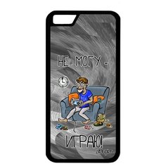 Красивый чехол на смартфон // Apple iPhone 6S // "Не могу - играю!" Причина Прикольный, Utaupia, серый