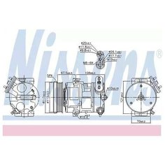 NISSENS 89100 Компрессор кондиционера OPEL CORSA E 14- 1.2 i 16V