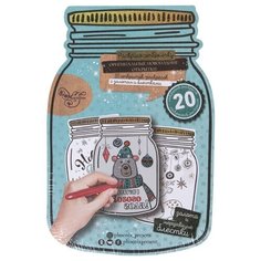 Феникс Present Новогодний альбом раскрасок-открыток Новогодняя баночка, 20 шт.