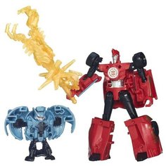 Трансформер Transformers Transformers Сайдсвайп и Анвил. Миникон Бэтл-Пэкс (Роботы под прикрытием) B4715, красный/желтый