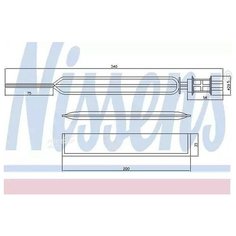 NISSENS 95469 NS95469_осушитель кондиционера\ Opel Astra/Zafira 1.8i 04