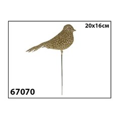 Елочное украшение Marko Ferenzo "Classic gold. Веточка. Птичка" (цвет: золотой, 20х16 см)