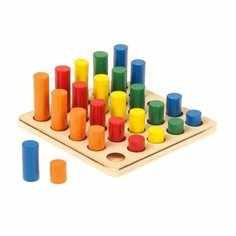 452132 Лесная мастерская Головоломка "Столбики логические", 25 цветных фигур