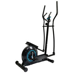 Эллиптический тренажер DFC E504H/HB/HWO, черный/голубой